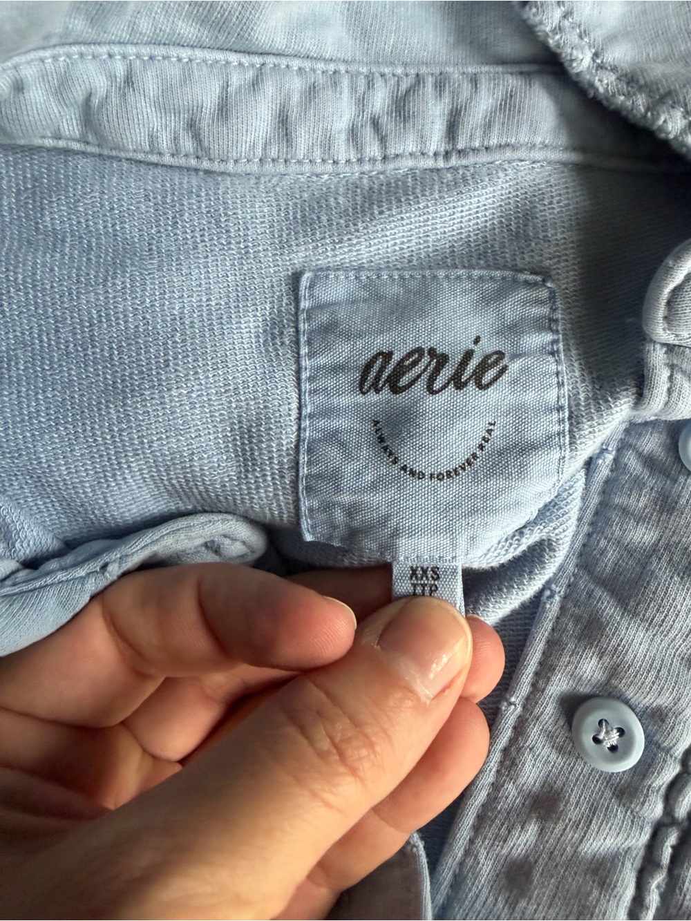 Aerie Take It Easy Popover Polo Sweatshirt XXS - Picture 5 of 5